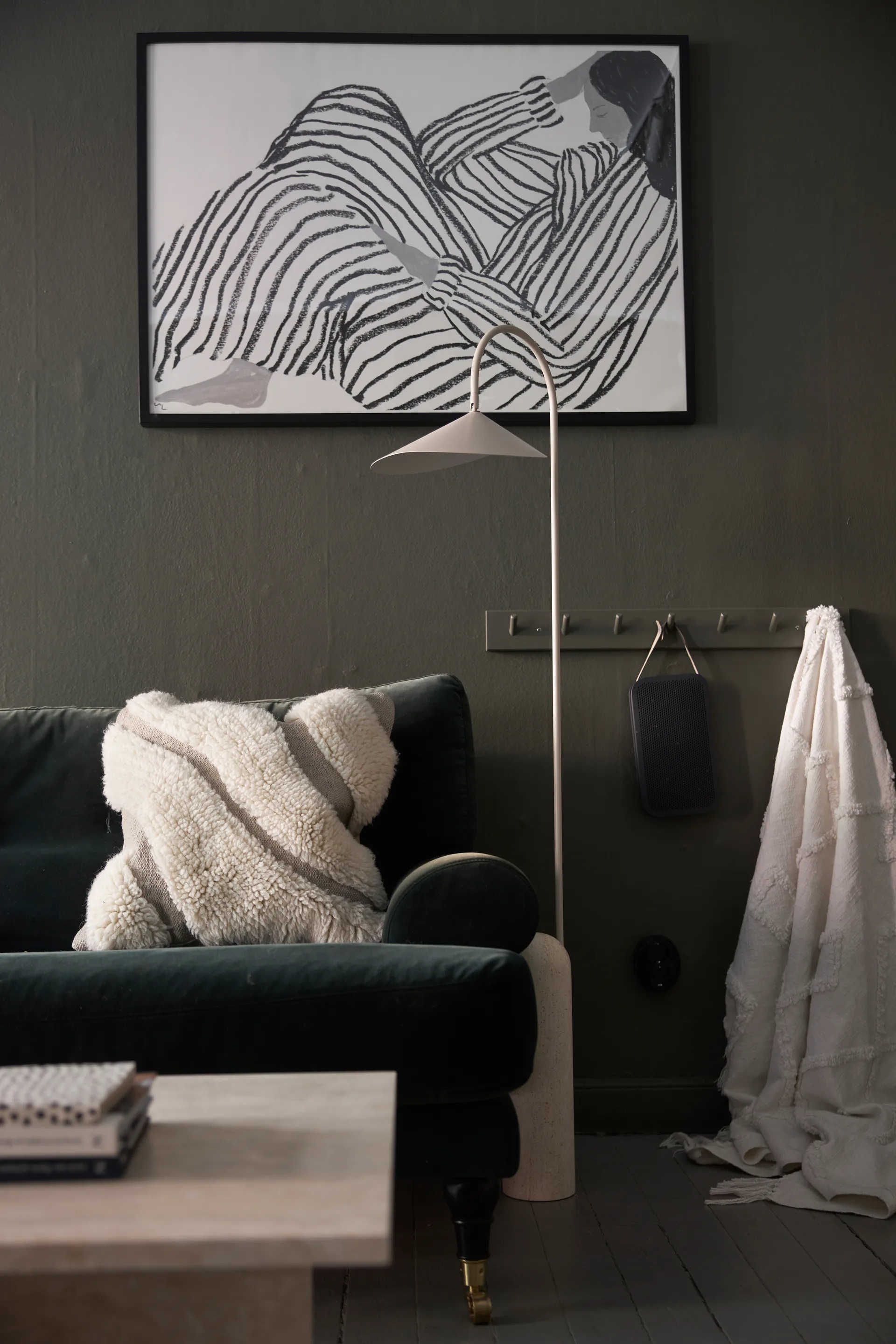 Pled bawełniany Tovhult 130x170 cm, Offwhite Boel & Jan