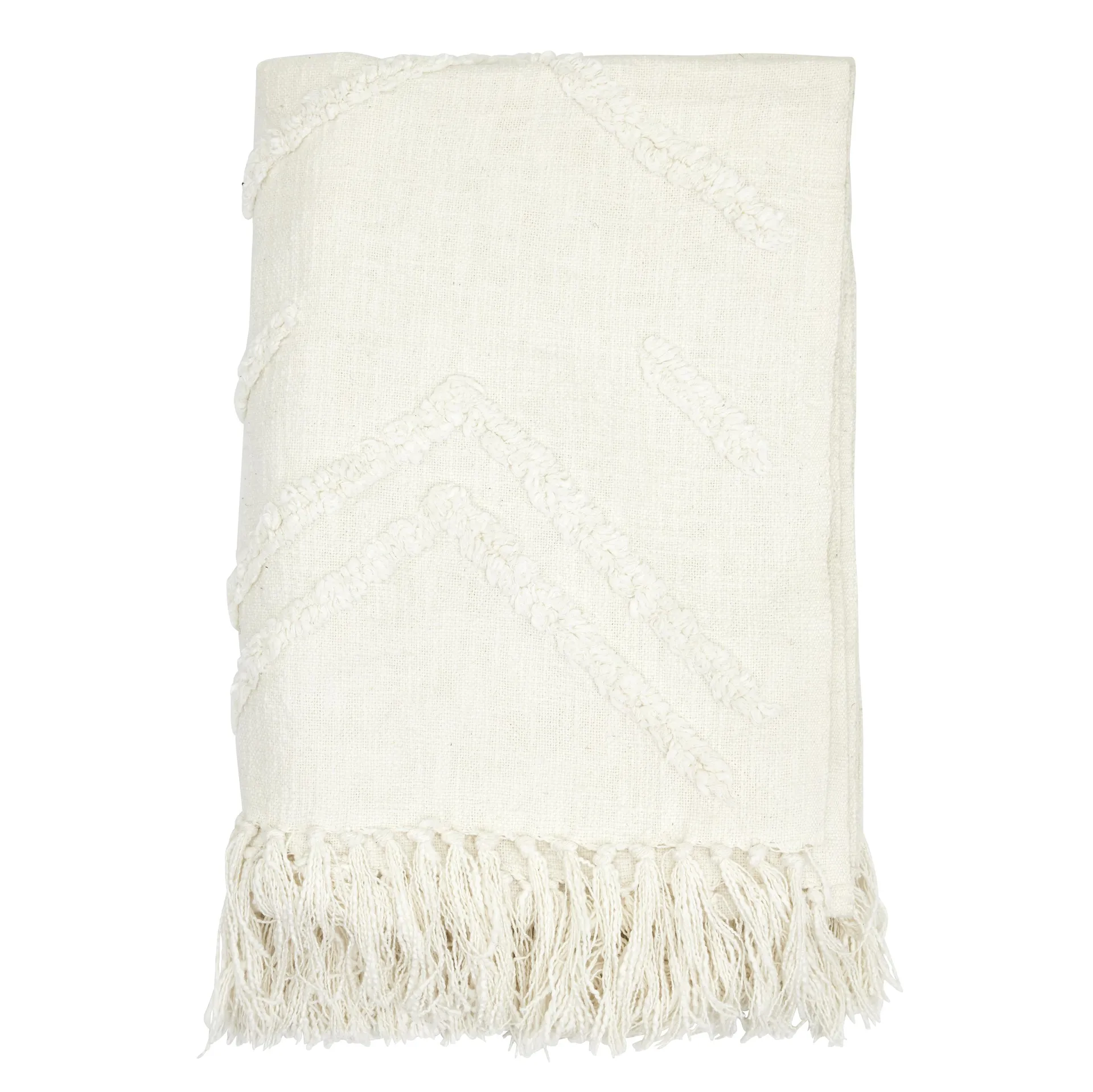 Pled bawełniany Tovhult 130x170 cm, Offwhite Boel & Jan