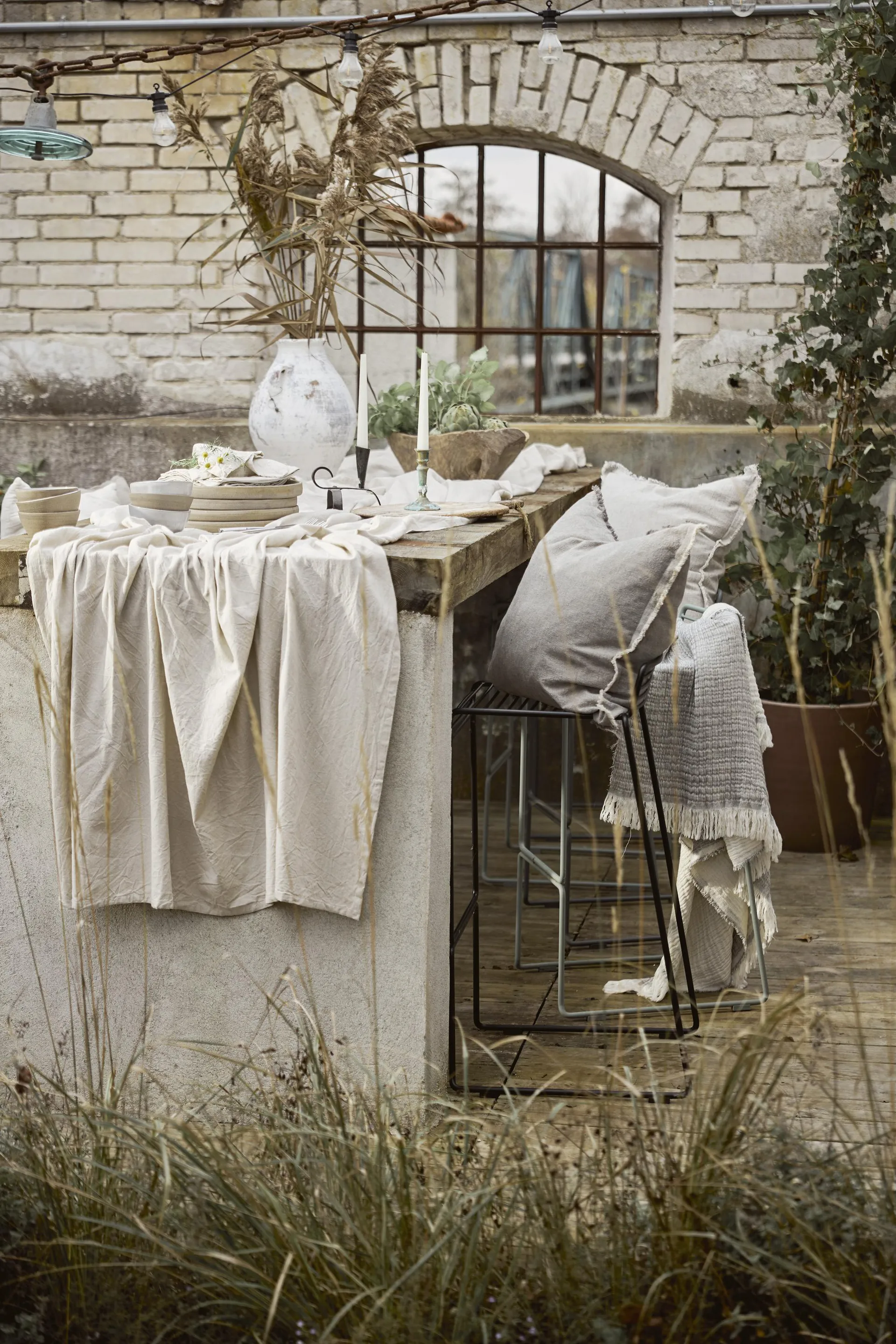 Poszewka na poduszkę Katsiki 50x50 cm, Szary Boel & Jan