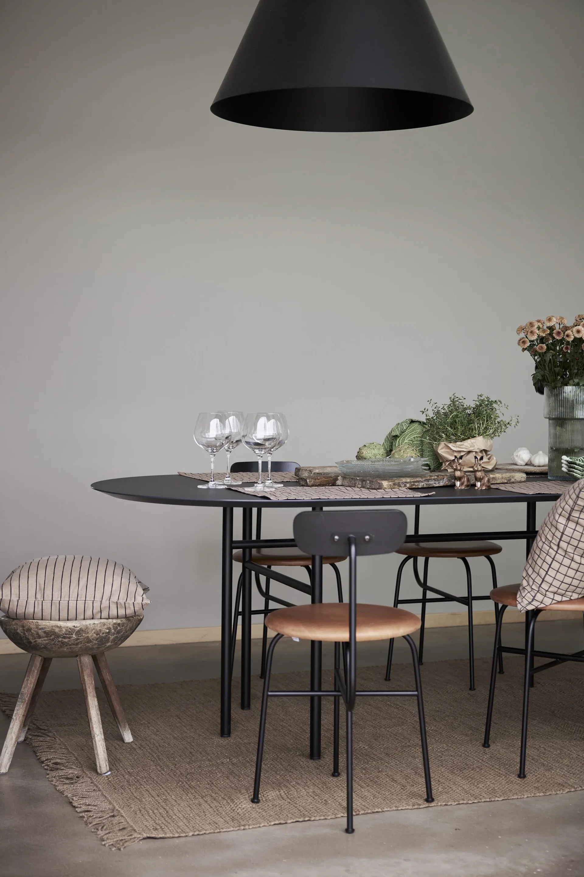 Poszewka na poduszkę Tofta stripe 45x45 cm, Brązowy Boel & Jan