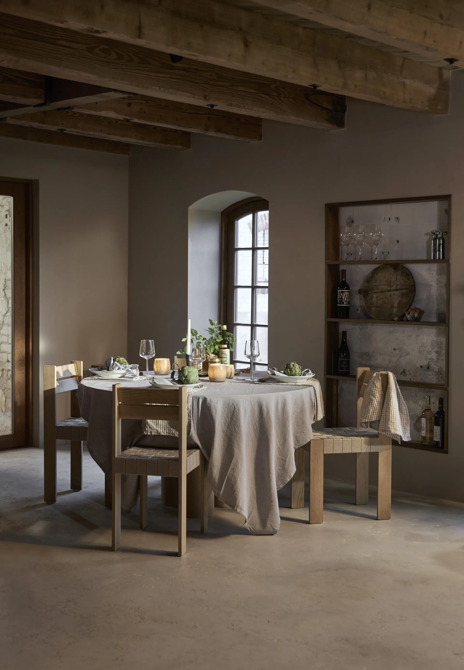 Świecznik Goya Ø8 cm, Biały Boel & Jan