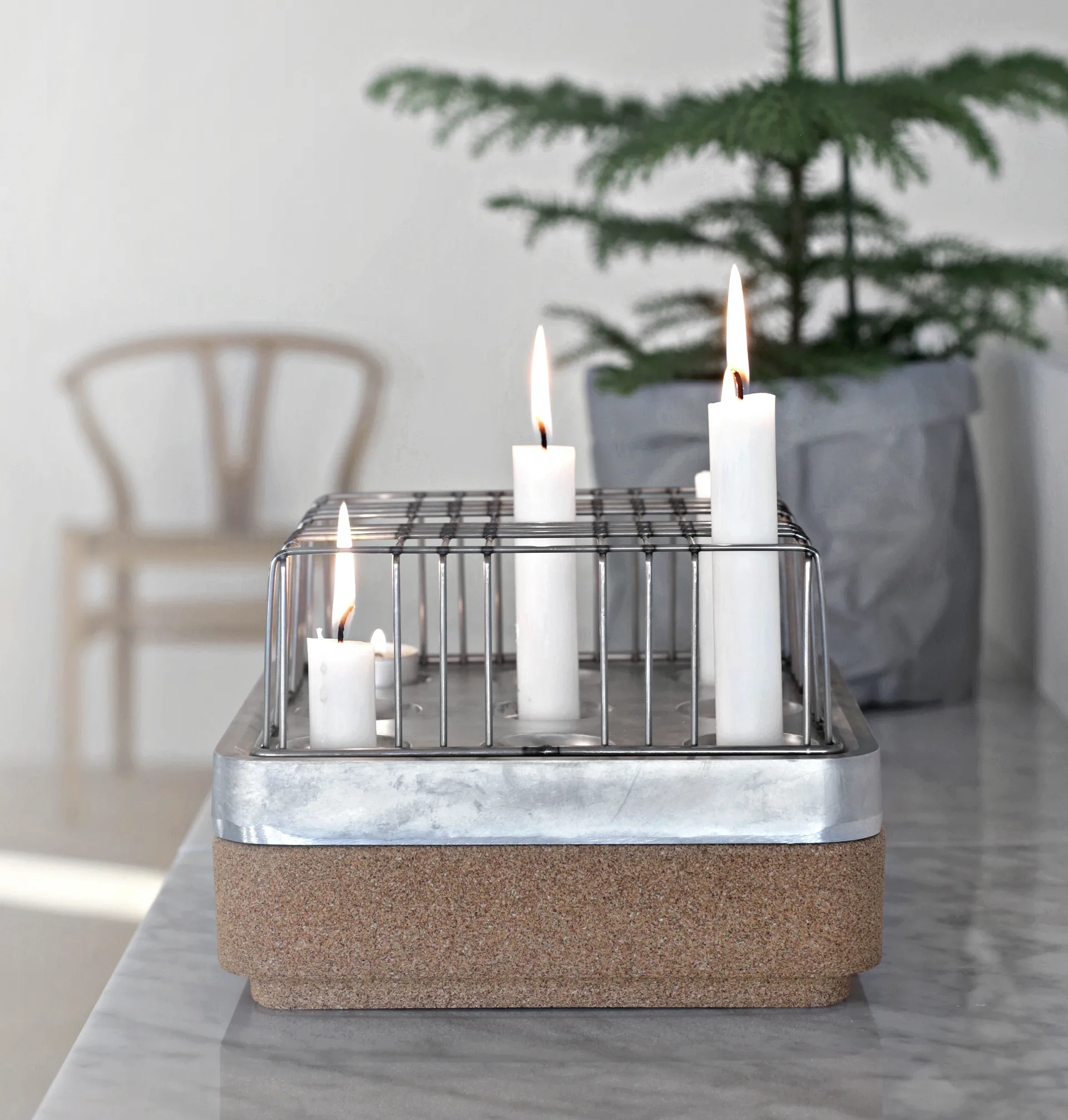 Podstawka na świecę aluminiowa, mała Born In Sweden