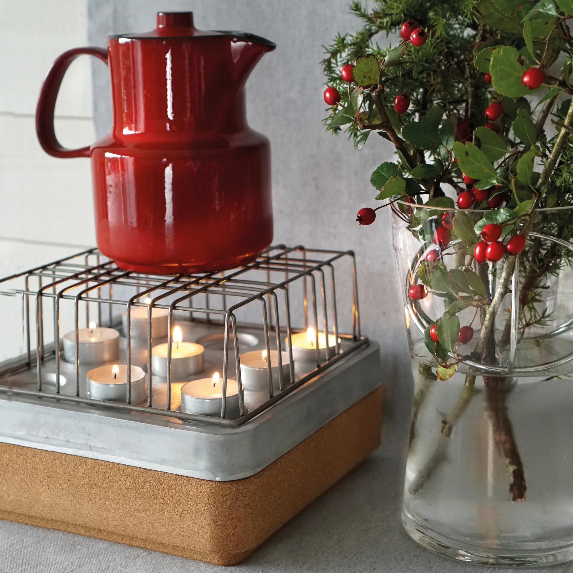 Podstawka na świecę aluminiowa, mała Born In Sweden