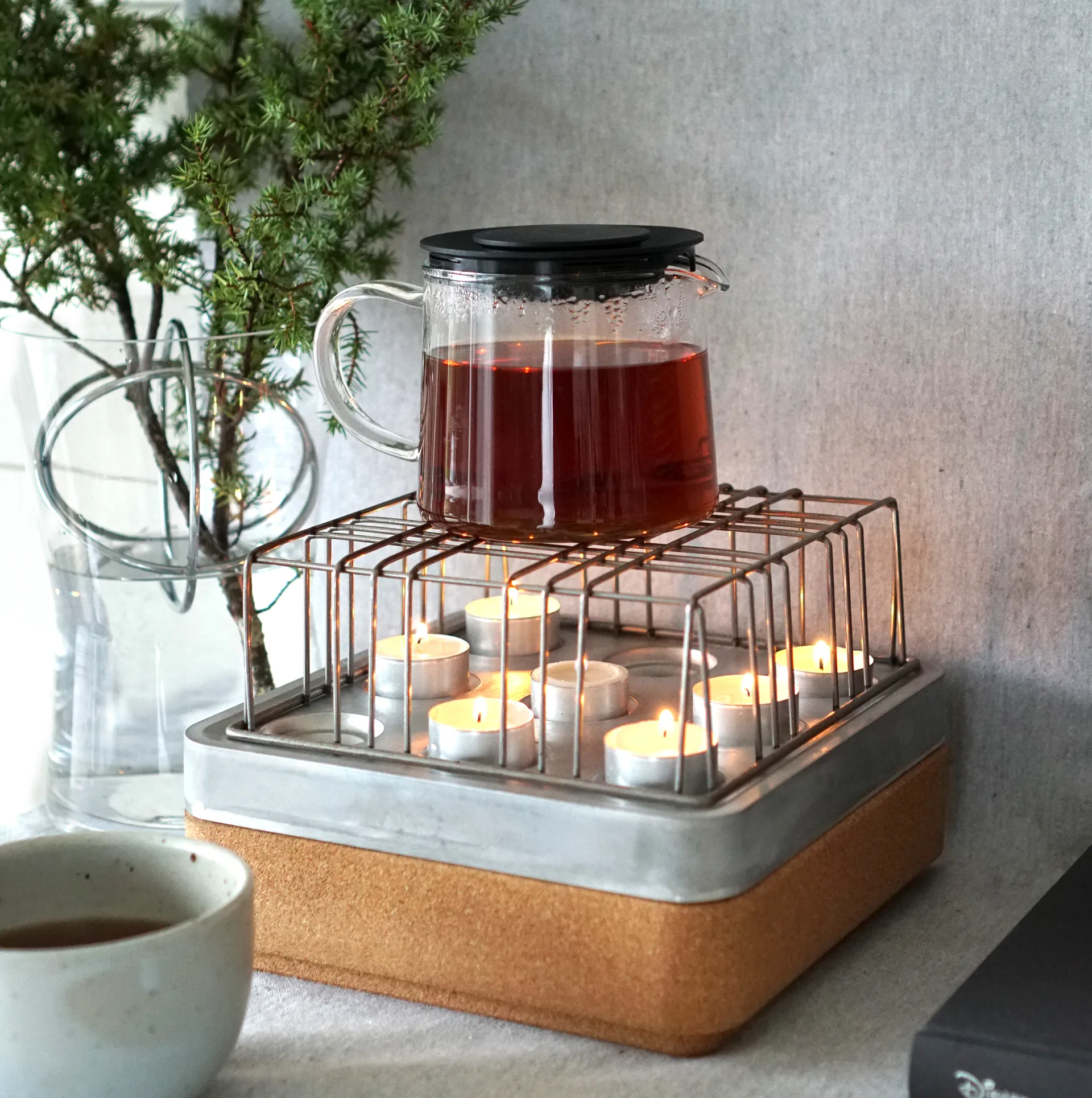 Podstawka na świecę aluminiowa, mała Born In Sweden