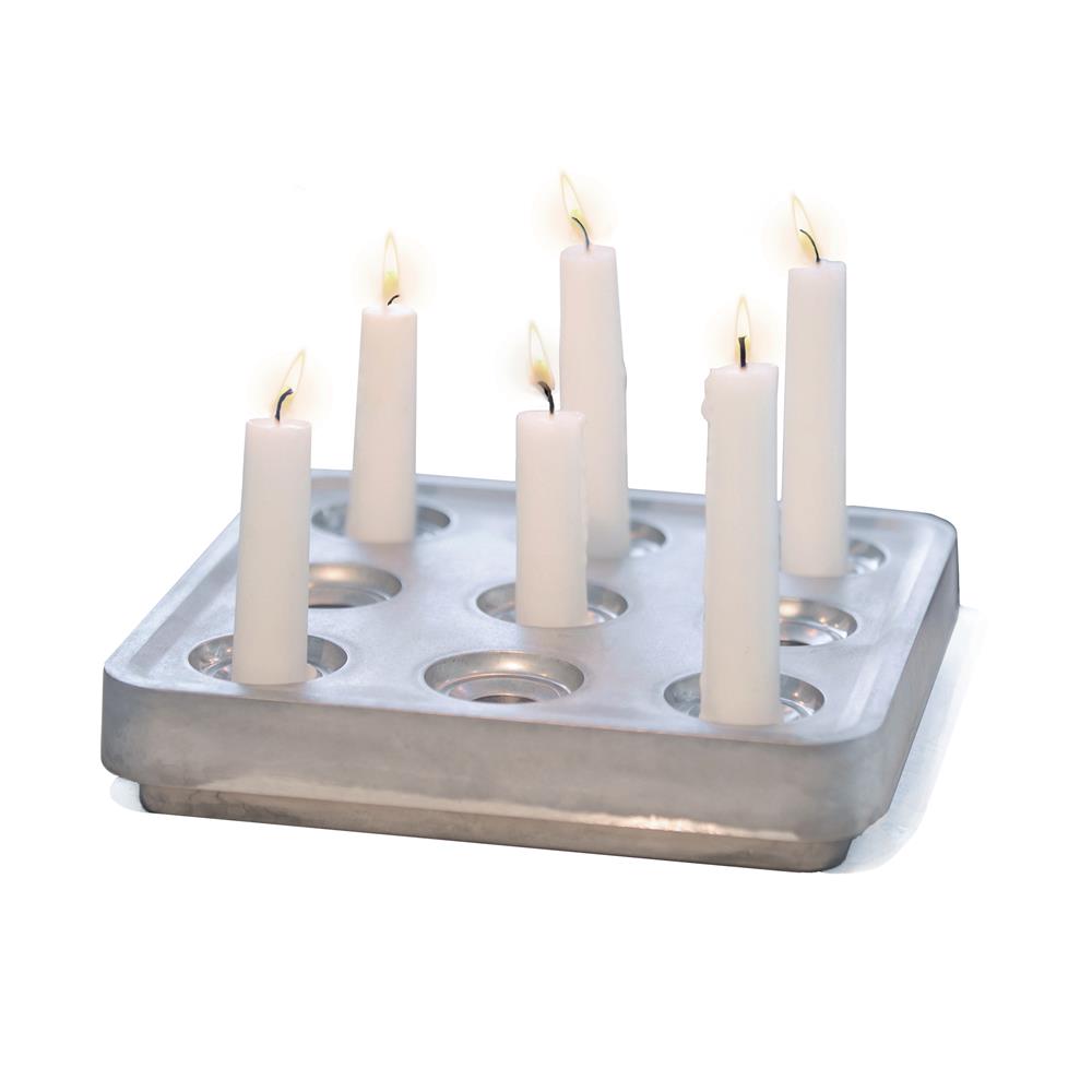 Born In Sweden Podstawka na świecę aluminiowa mała | Skandynawski Design | Świeczniki | Szary