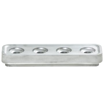 Podłużna podstawka aluminiowa na cztery świece - 8,5x29,5 cm - Born In Sweden