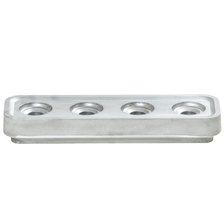 Podłużna podstawka aluminiowa na cztery świece, 8,5x29,5 cm Born In Sweden