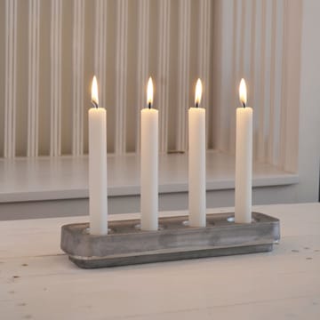 Podłużna podstawka aluminiowa na cztery świece - 8,5x29,5 cm - Born In Sweden