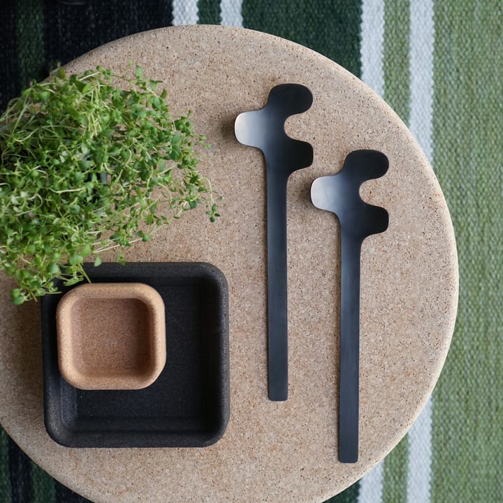 Sztućce do sałatek Leaf, Brushed Black Born In Sweden