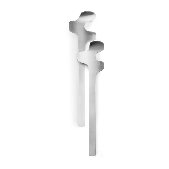 Sztućce do sałatek Leaf, Brushed Steel Born In Sweden