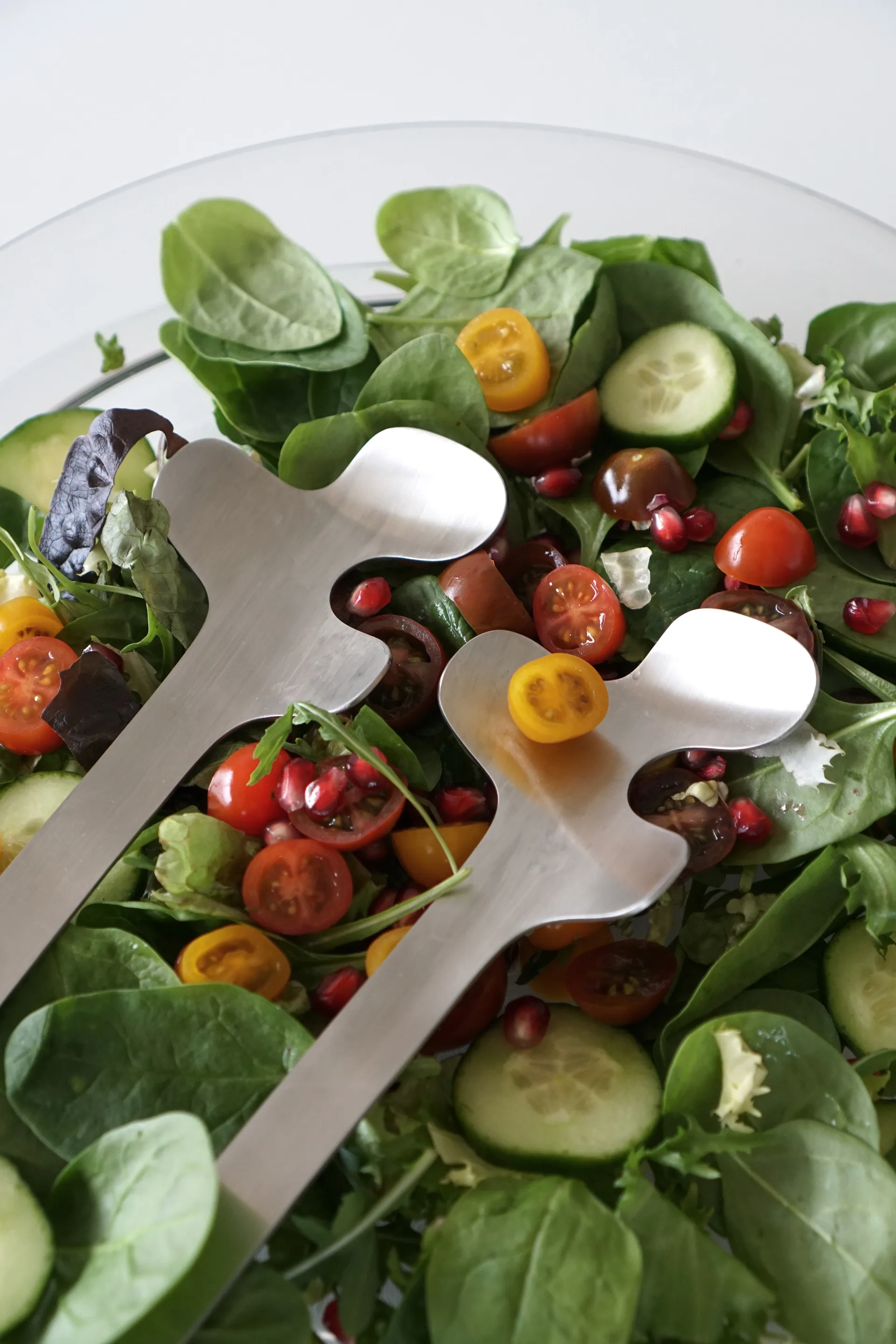 Sztućce do sałatek Leaf, Brushed Steel Born In Sweden