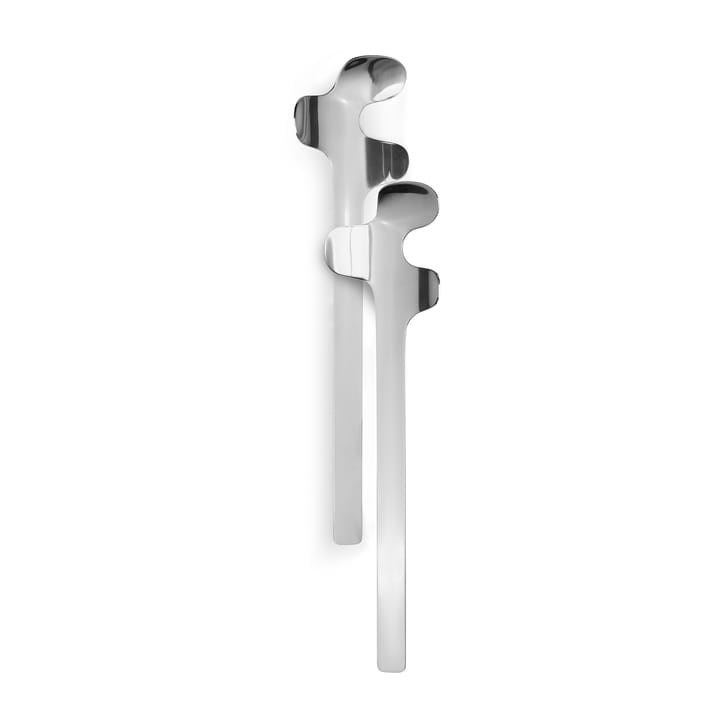 Sztućce do sałatek Leaf, Polished Steel Born In Sweden