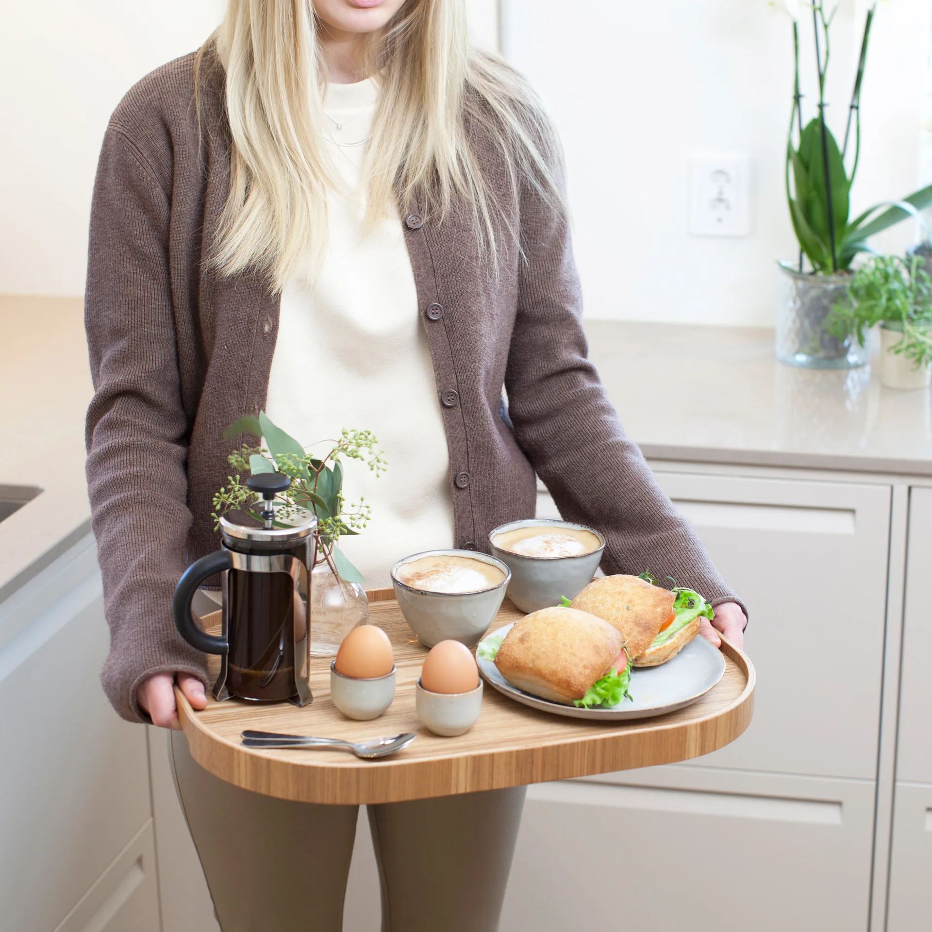 Duża taca curveline marki Bosign 34x47 cm, Wierzba Bosign