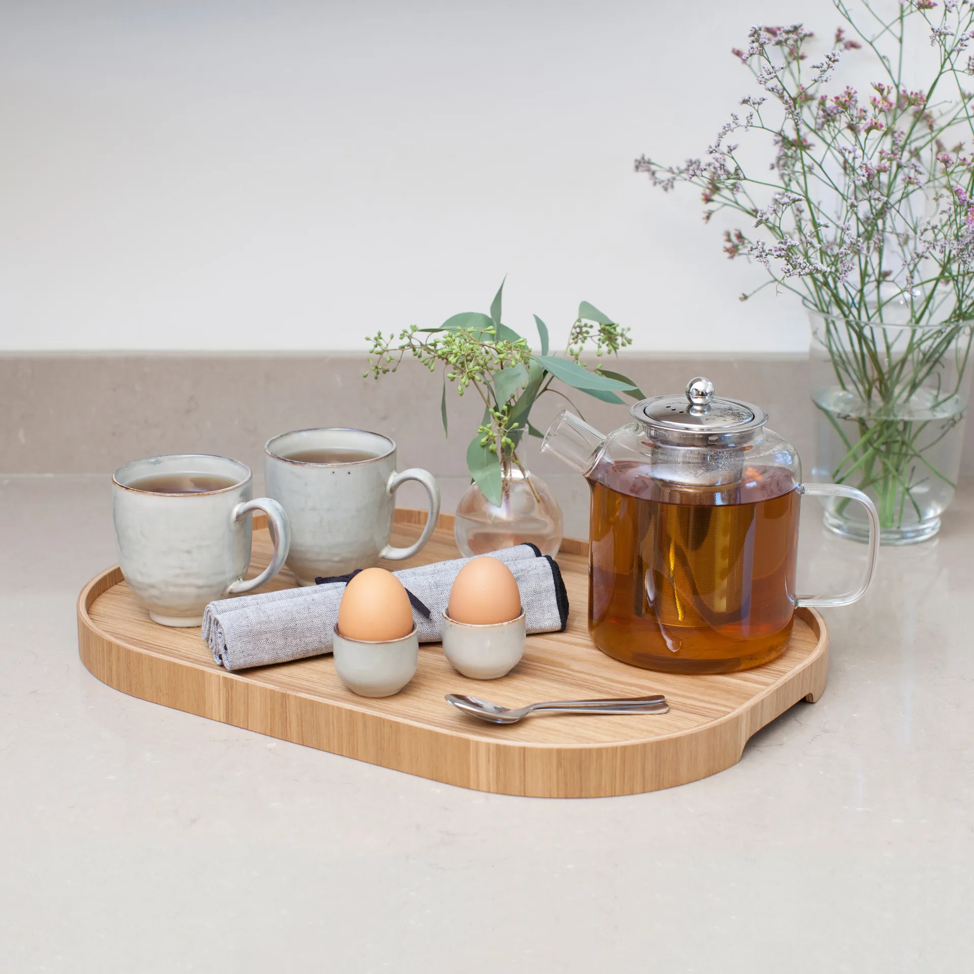 Duża taca curveline marki Bosign 34x47 cm, Wierzba Bosign