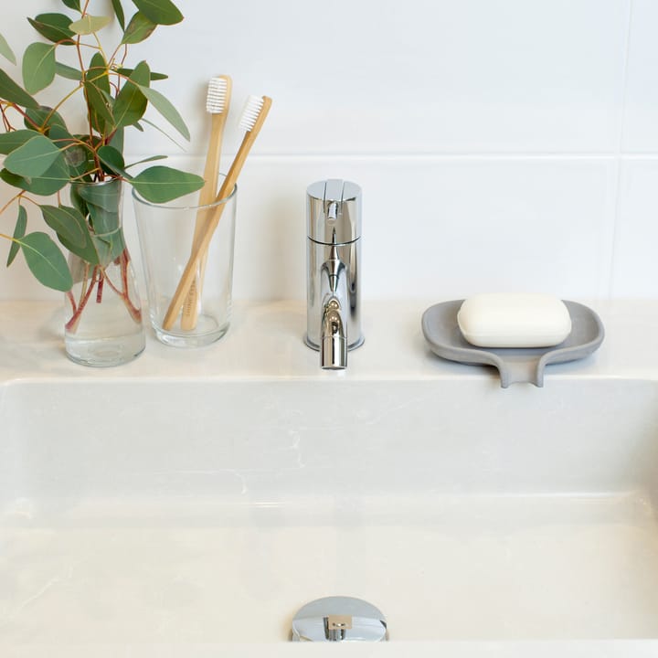Mydelniczka z odpływem Soap Saver Flow beton, Szary Bosign