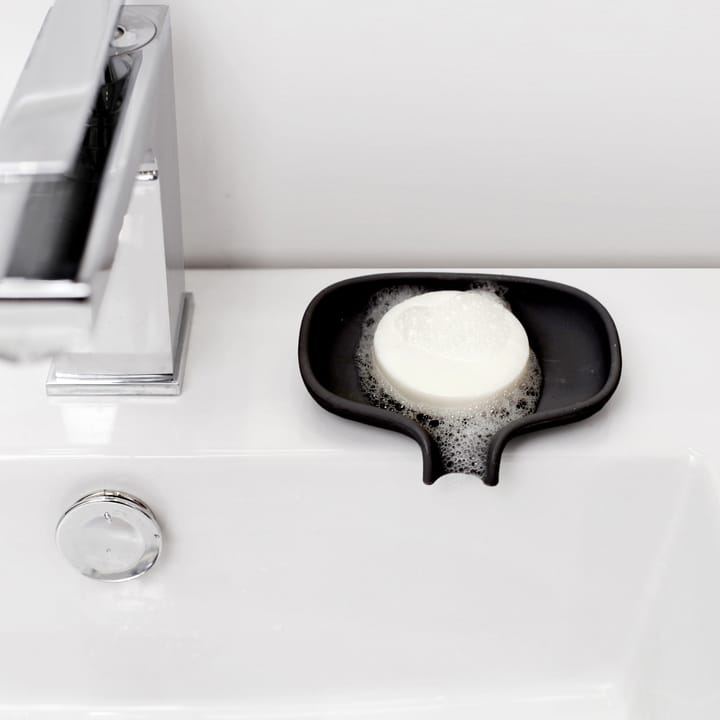 Mydelniczka z odpływem Soap Saver Flow small, Czarny Bosign