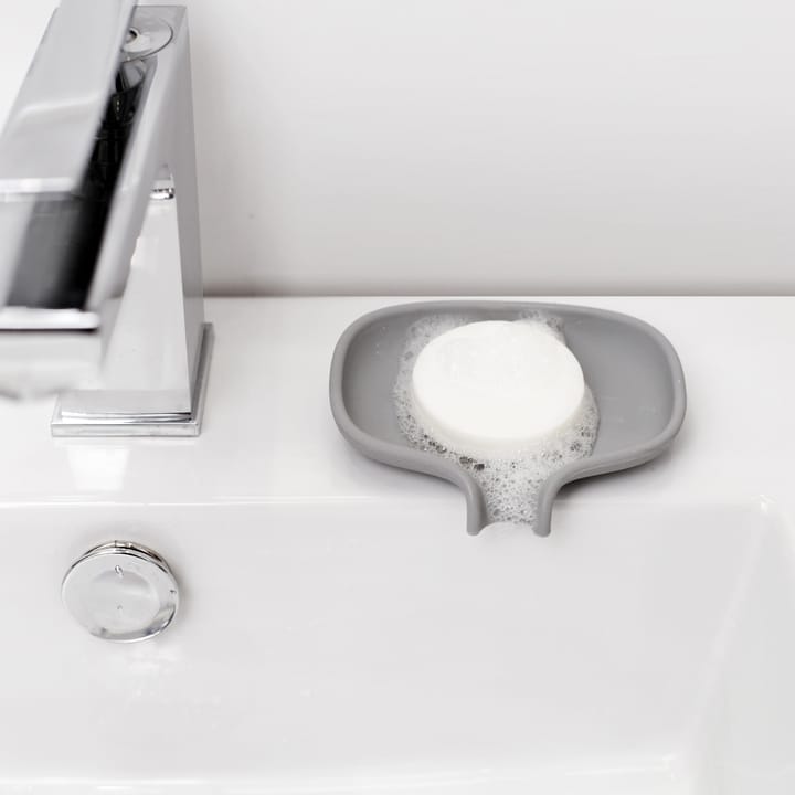 Mydelniczka z odpływem Soap Saver Flow small, Szary Bosign