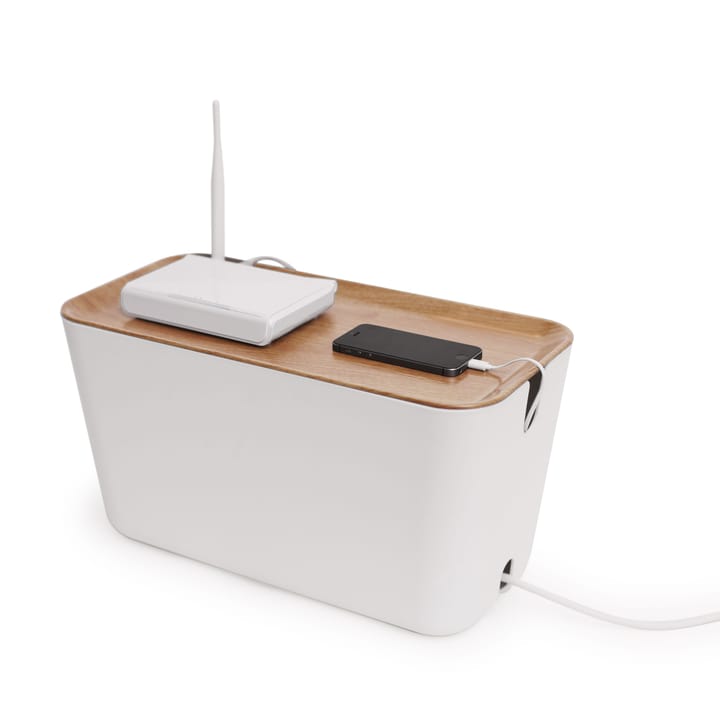 Organizator kabli XXL - Drewno-białe - Bosign