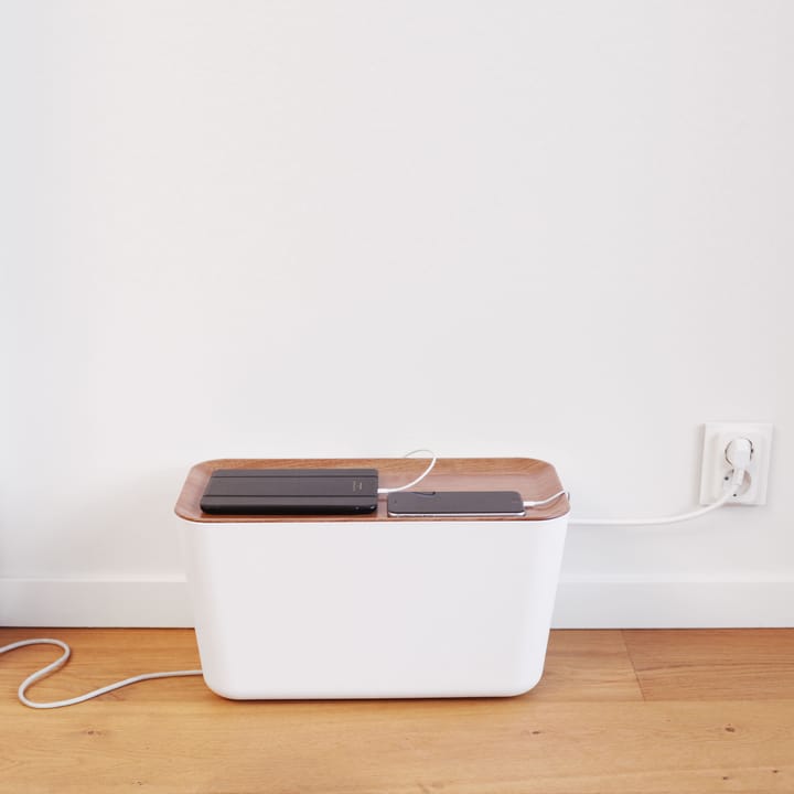 Organizator kabli XXL - Drewno-białe - Bosign