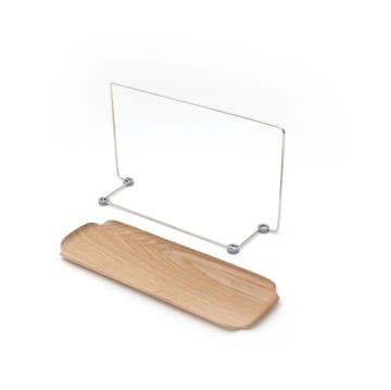 Organizer do zlewu z uchwytem na ściereczkę LEAF  - Drewno wierzby-stal nierdzewna - Bosign