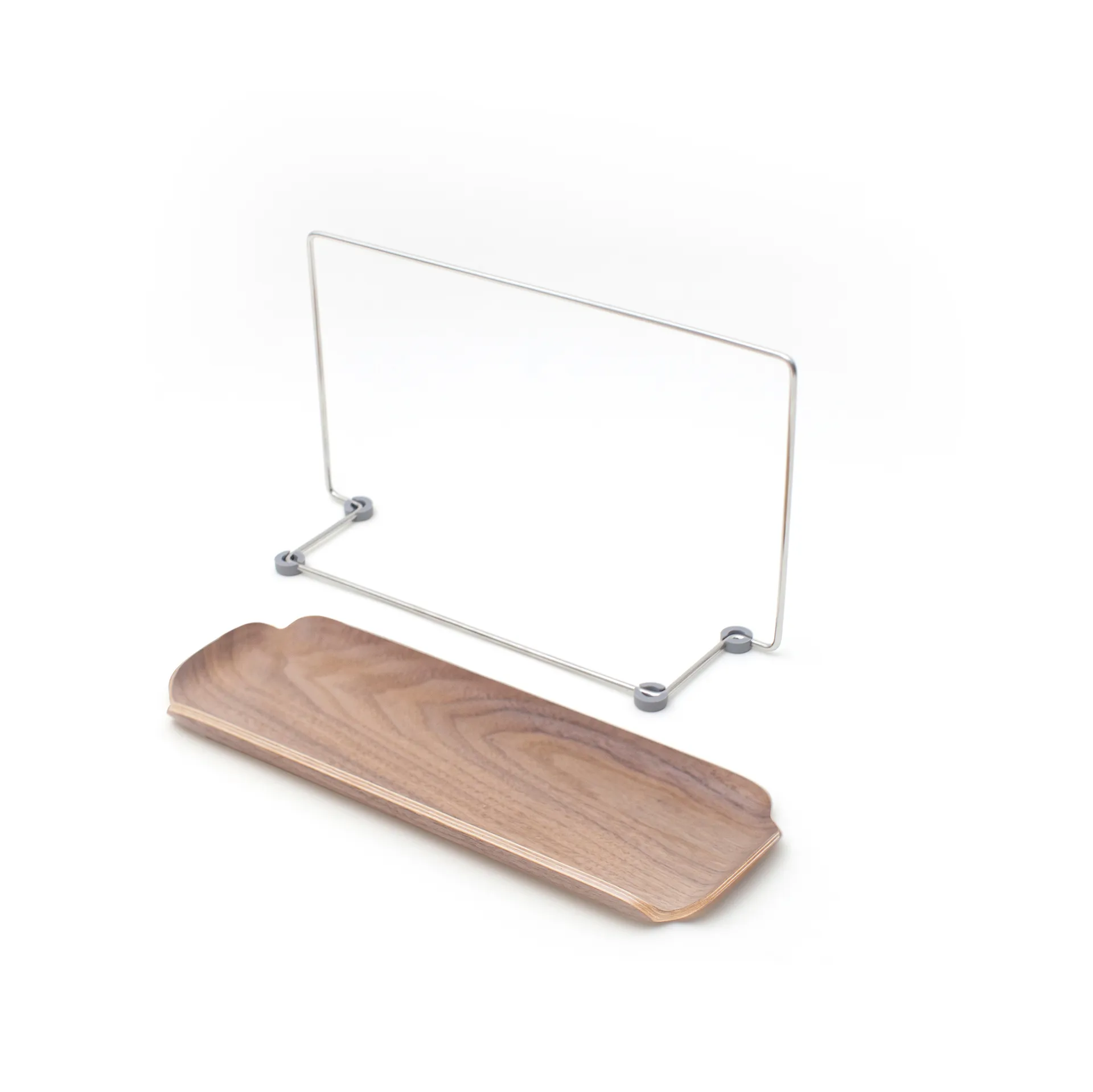 Organizer do zlewu z uchwytem na ściereczkę LEAF , Orzech włoski-stal nierdzewna Bosign