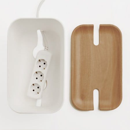 Organizer na kable Hideaway M, imitacja drewna Bosign