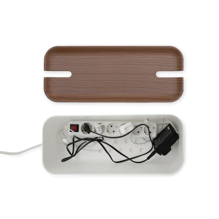 Organizer na kable Hideaway XL, Ciemne drewno Bosign