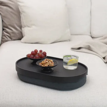 Podkładka na kolana CurveLine™ anti-slip 39×26 cm - Czarny wiklina-szary - Bosign