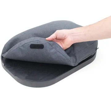 Podkładka na kolana CurveLine™ anti-slip 47x34 cm - Czarny wiklina-szary - Bosign