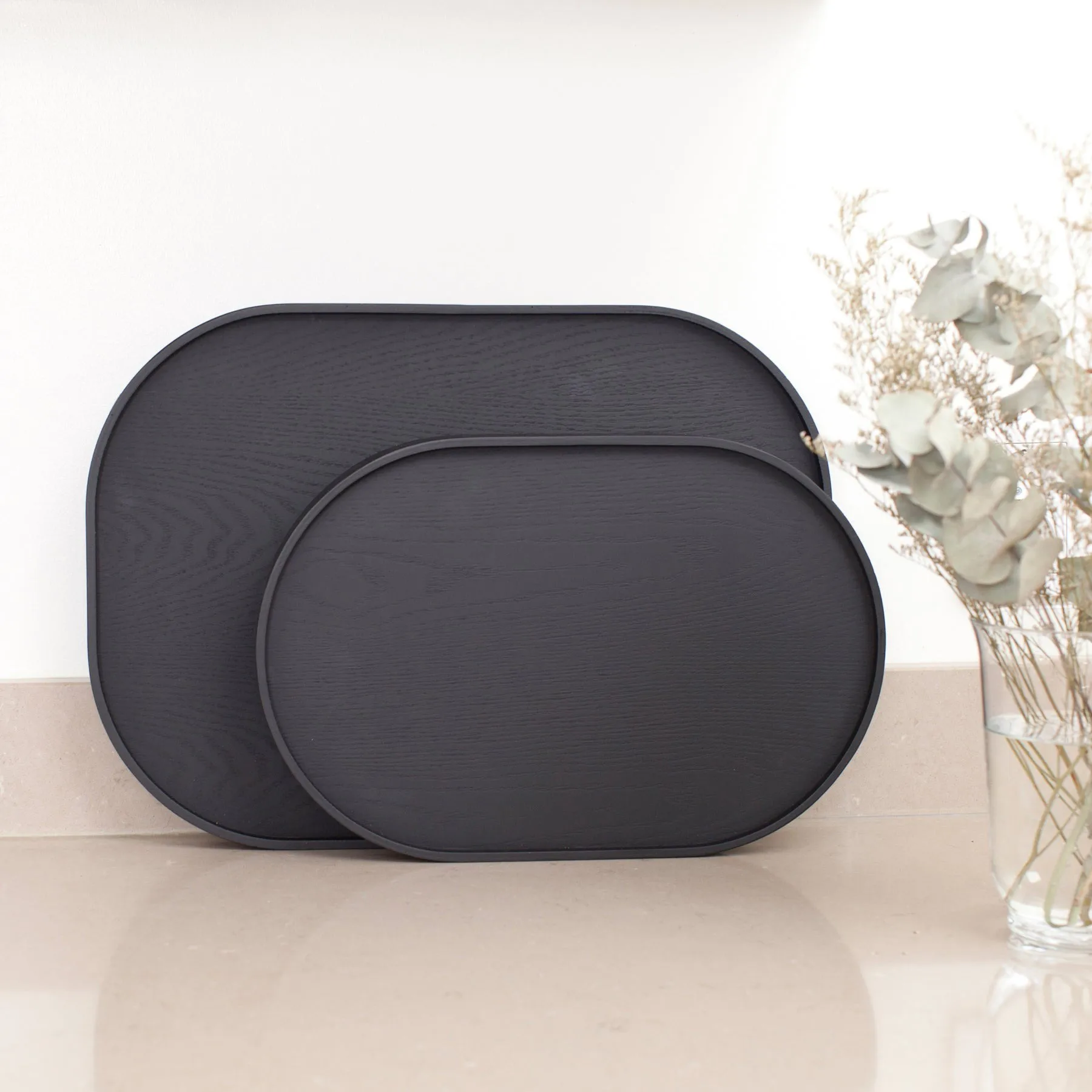 Taca CurveLine™ anti-slip 47x34 cm, Czarny wiklina Bosign