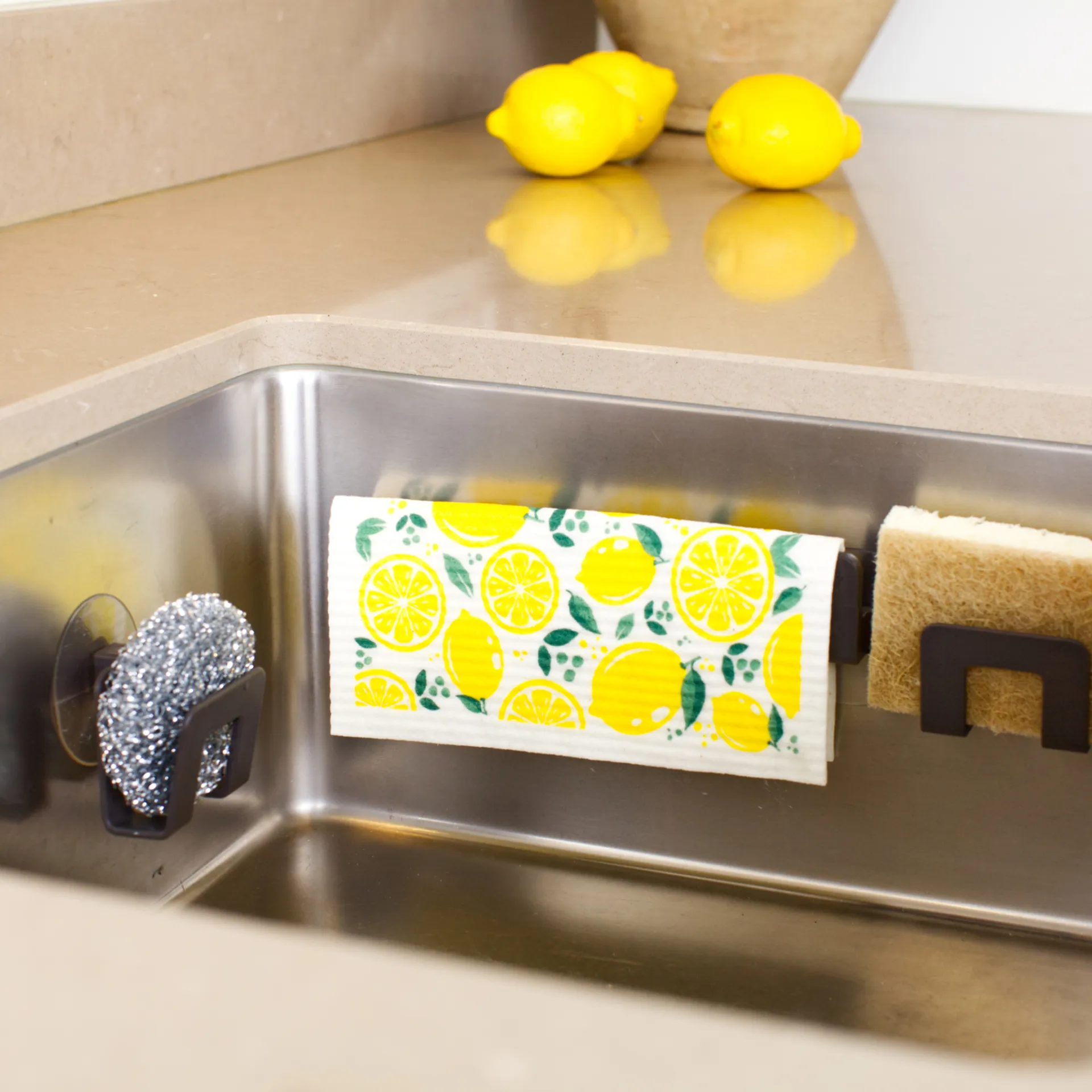 Uchwyt na ściereczkę do naczyń z przyssawką, Grafitowy szary Bosign