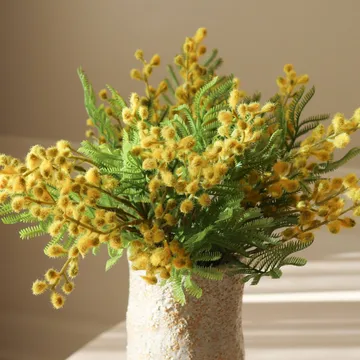 Bukiet sztucznej mimozy - Mini, żółty, 10 szt. - Botané