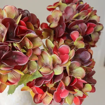 Bukiet sztucznych hortensji - Deep burgundy, 60 cm, 6 szt. - Botané