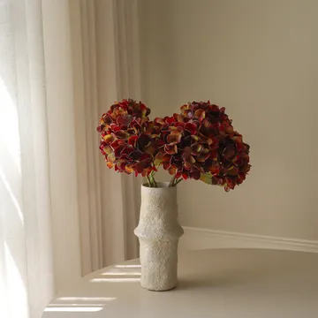 Bukiet sztucznych hortensji - Deep burgundy, 60 cm, 6 szt. - Botané