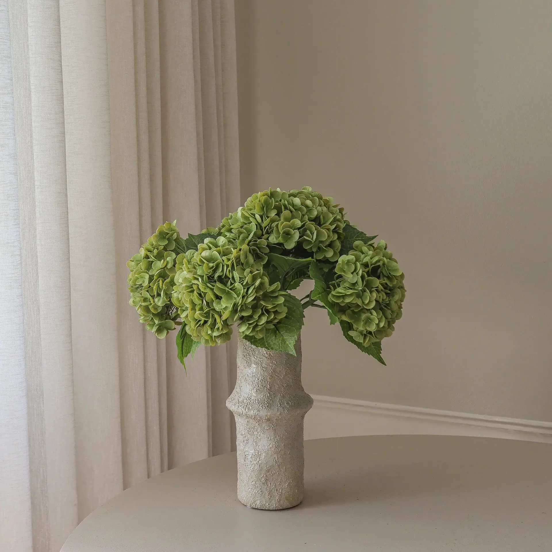 Bukiet sztucznych hortensji, Moss green, 51 cm, 6 szt. Botané