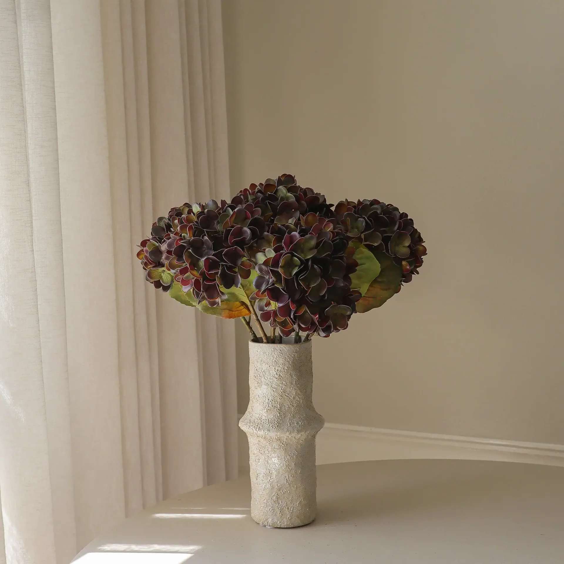 Bukiet sztucznych hortensji, Muted purple, 60 cm, 6 szt. Botané