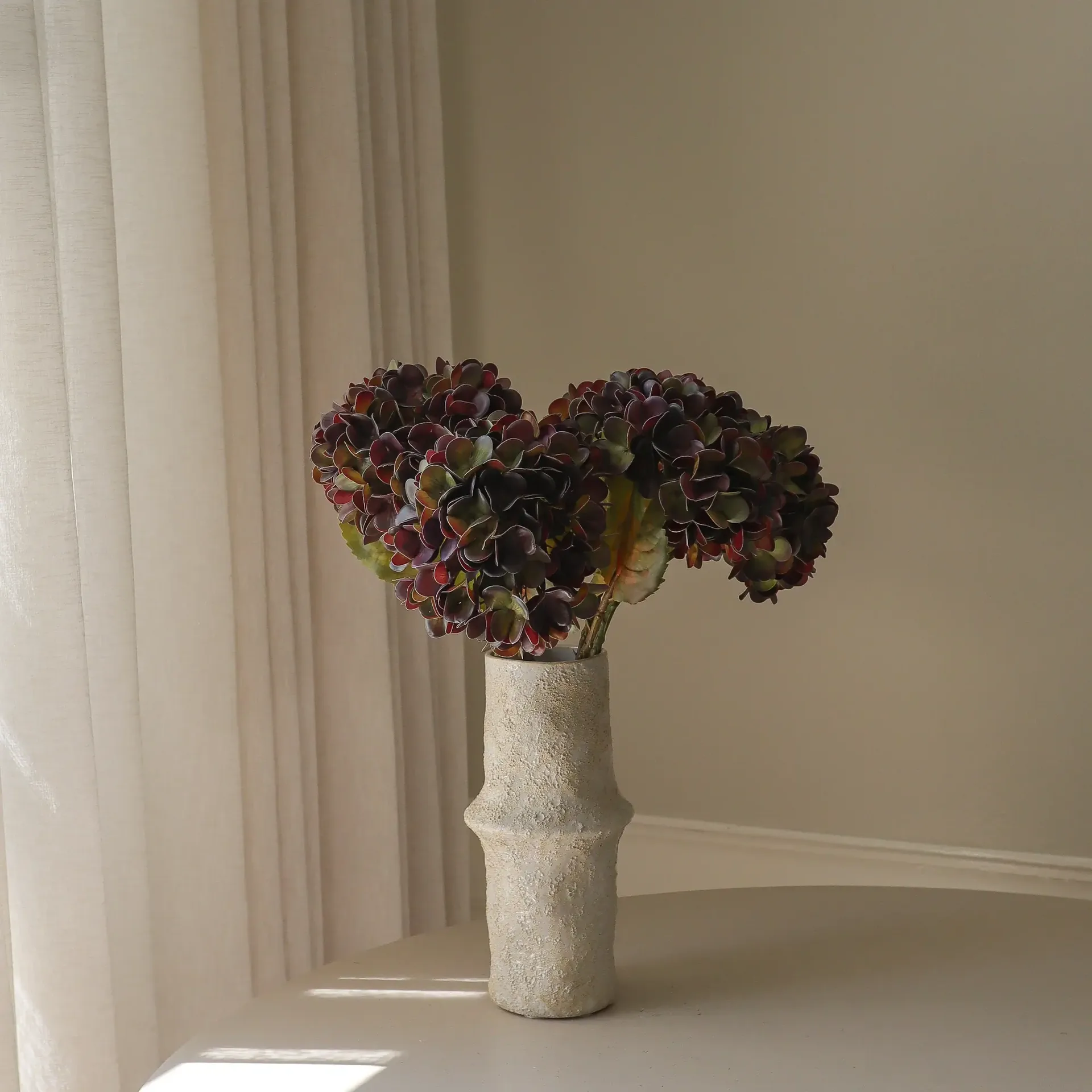 Bukiet sztucznych hortensji, Muted purple, 60 cm, 6 szt. Botané