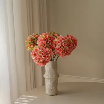 Bukiet sztucznych hortensji - Soft pink, 60 cm, 5 szt. - Botané