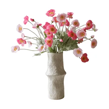 Bukiet sztucznych maków - Pink Pursuit, jasnoróżowy-różowy, 10 szt. - Botané