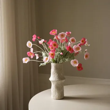 Bukiet sztucznych maków - Pink Pursuit, jasnoróżowy-różowy, 10 szt. - Botané