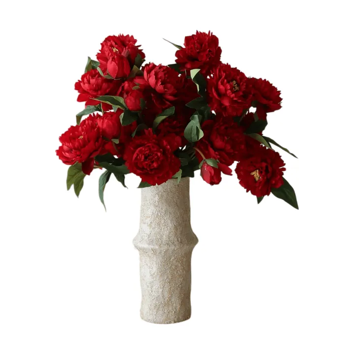 Bukiet sztucznych piwonii - Large, czerwony, 7 szt. - Botané
