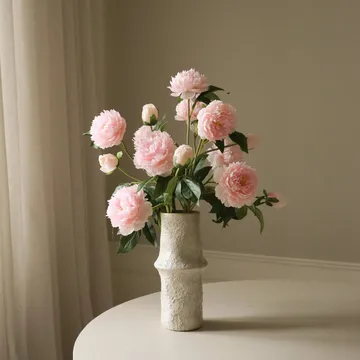 Bukiet sztucznych piwonii - Medium, różowy, 5 szt. - Botané