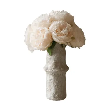 Bukiet sztucznych piwonii - Mini, cream, 10 szt. - Botané