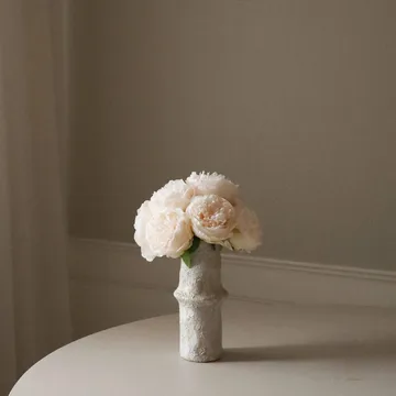 Bukiet sztucznych piwonii - Mini, cream, 10 szt. - Botané