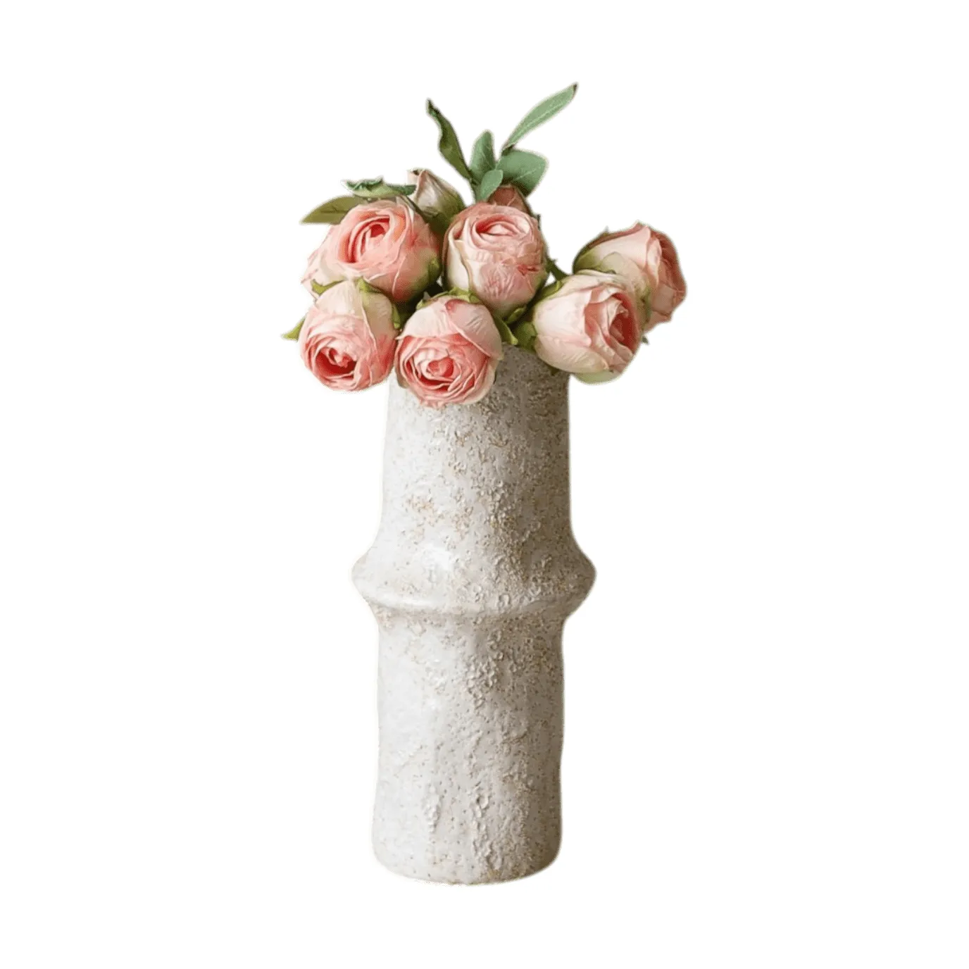 Bukiet sztucznych róż, Mini, jasnoróżowy, 10 szt. Botané