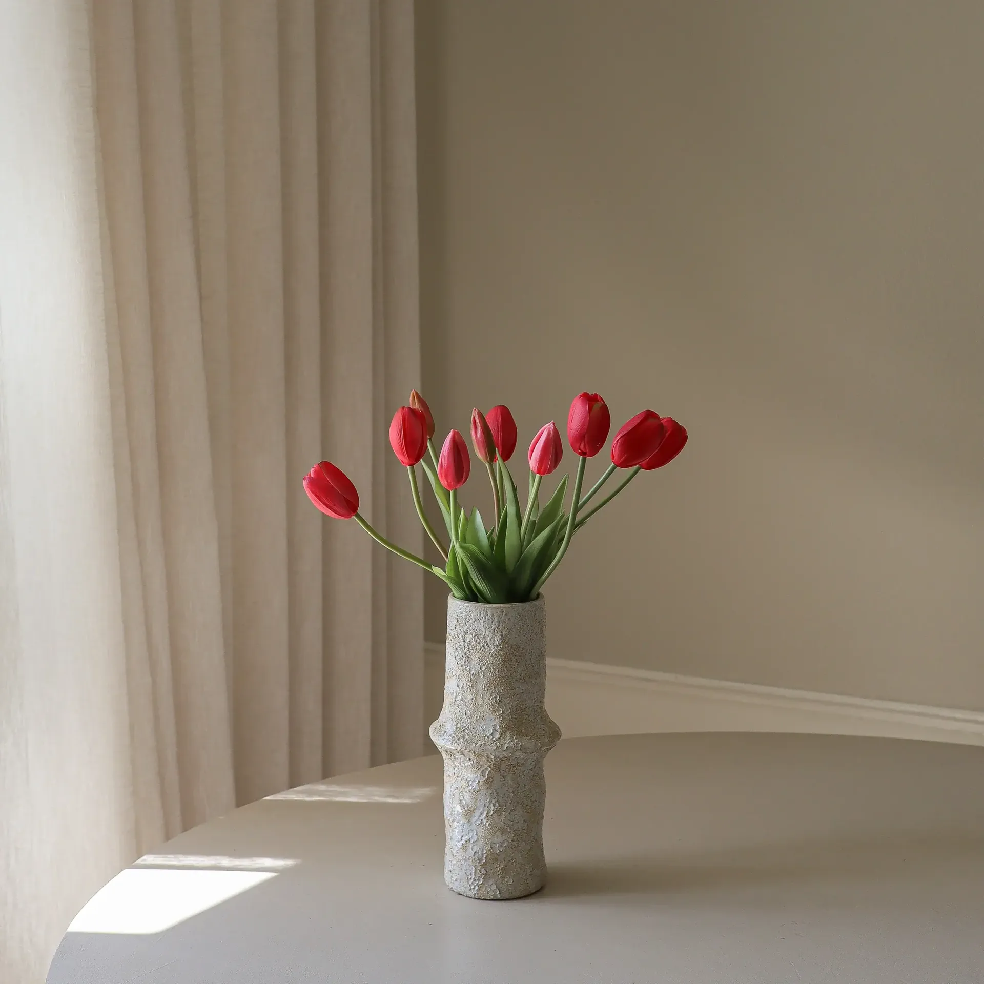 Bukiet sztucznych tulipanów, Light red, 5 szt. Botané
