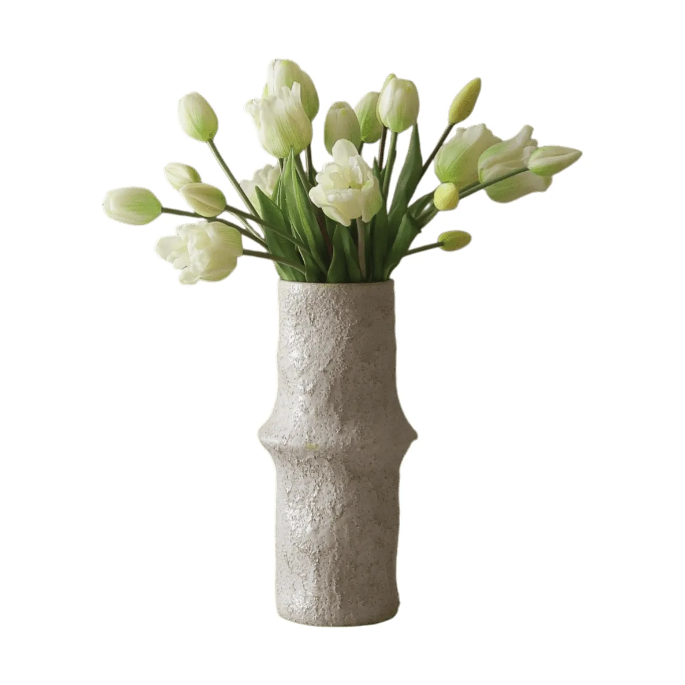 Bukiet sztucznych tulipanów mix, Biały, 20 szt. Botané