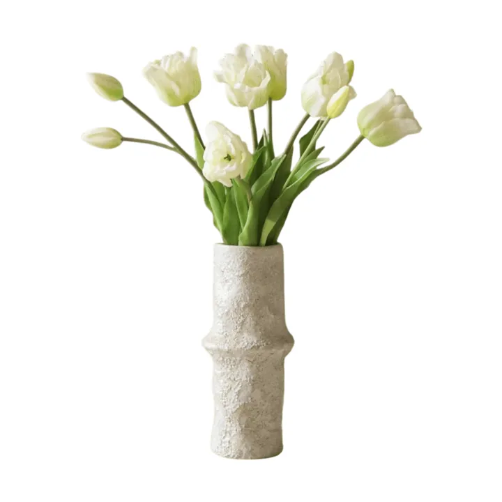 Bukiet sztucznych tulipanów Triumph - Biały, 10 szt. - Botané