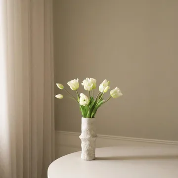 Bukiet sztucznych tulipanów Triumph - Biały, 10 szt. - Botané