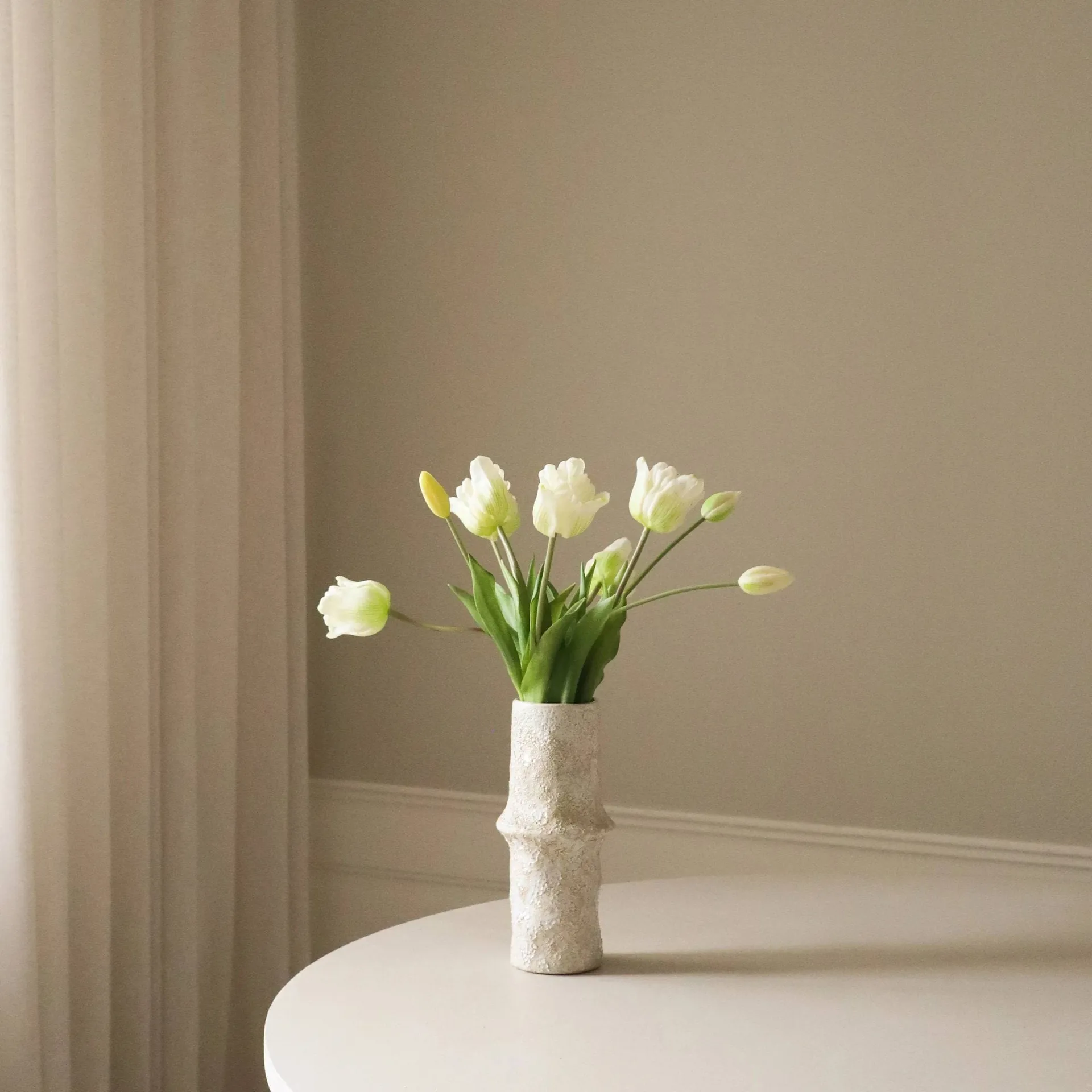 Bukiet sztucznych tulipanów Triumph, Biały, 10 szt. Botané